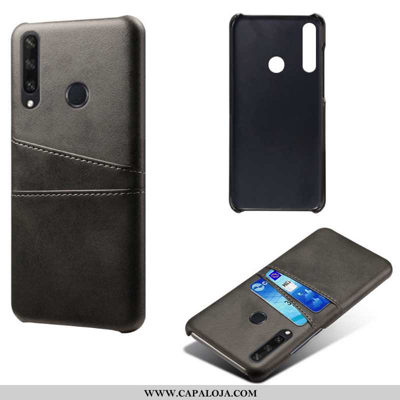 Capas Huawei Y6p Slim Preto Resistente, Capa Huawei Y6p Couro Promoção