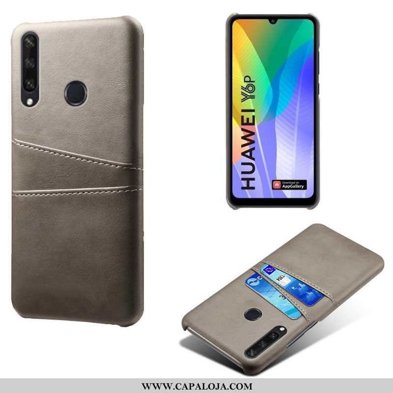 Capas Huawei Y6p Slim Preto Resistente, Capa Huawei Y6p Couro Promoção