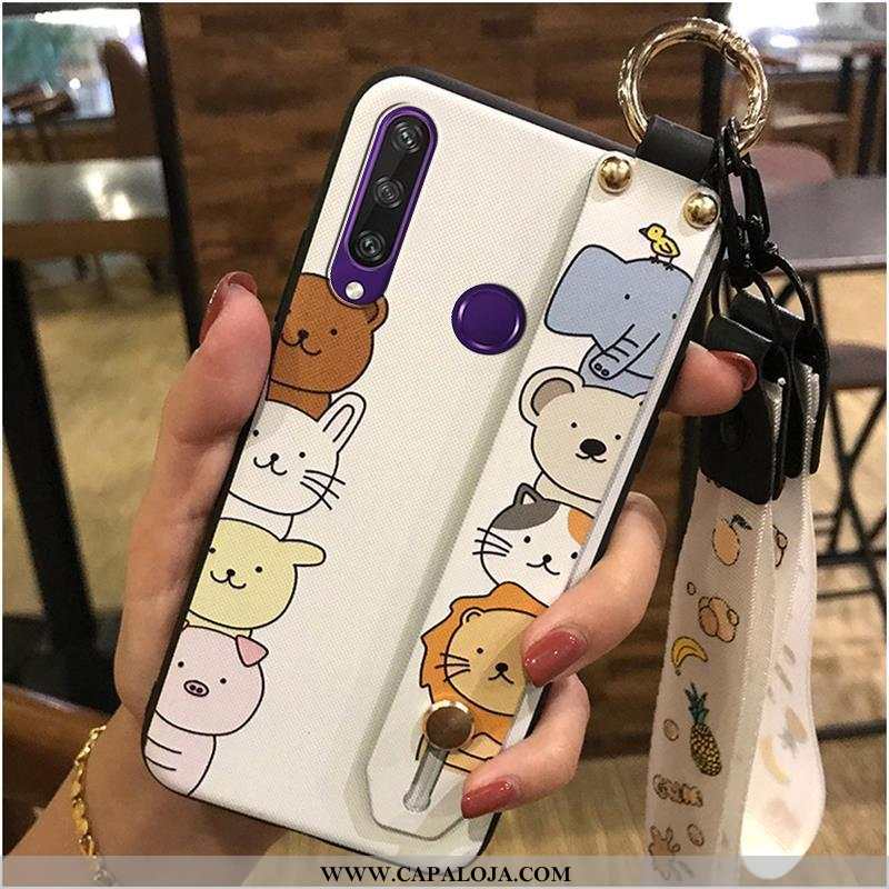 Capas Huawei Y6p Soft Desenho Animado Marrom Telinha Castanho, Capa Huawei Y6p Cordao Barato