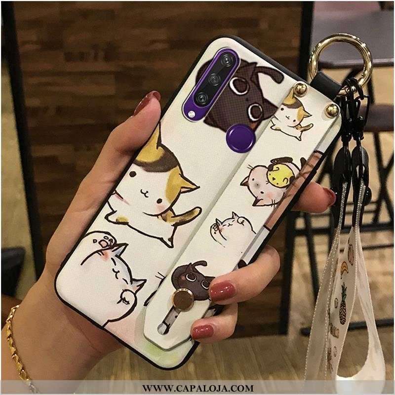 Capas Huawei Y6p Soft Desenho Animado Marrom Telinha Castanho, Capa Huawei Y6p Cordao Barato