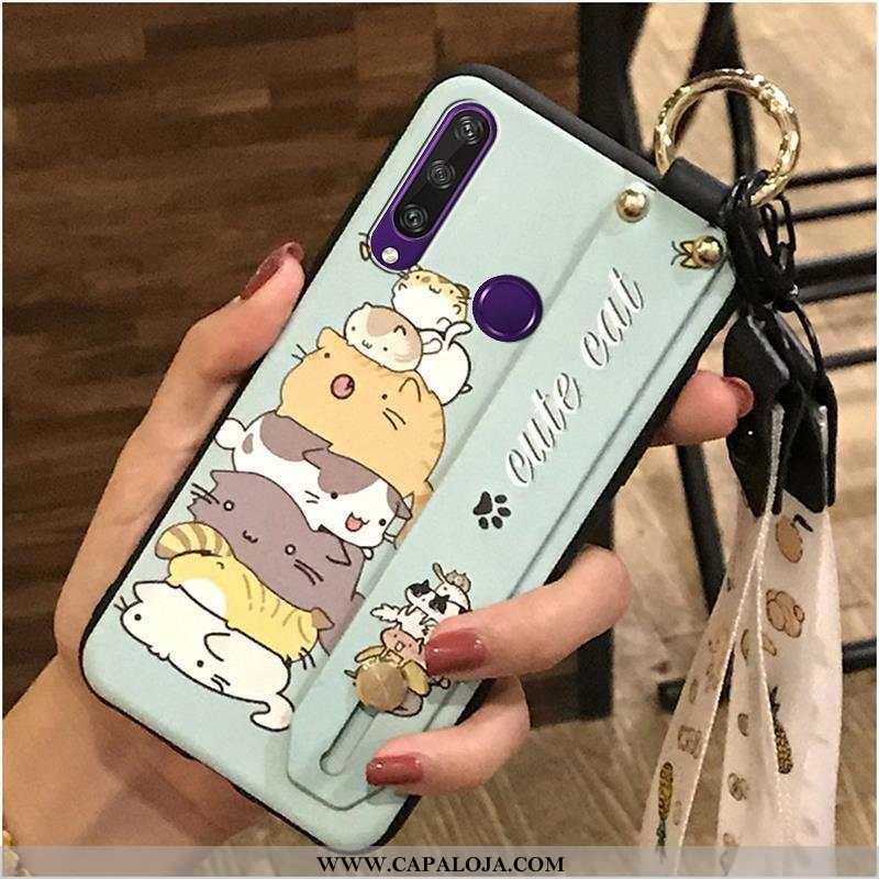 Capas Huawei Y6p Soft Desenho Animado Marrom Telinha Castanho, Capa Huawei Y6p Cordao Barato