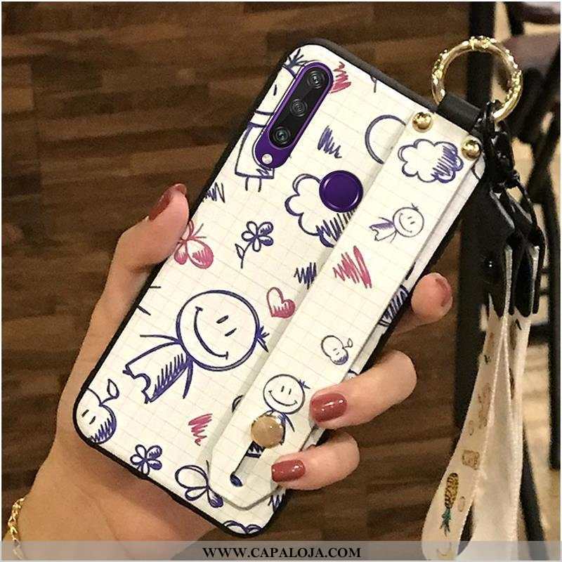 Capas Huawei Y6p Soft Desenho Animado Marrom Telinha Castanho, Capa Huawei Y6p Cordao Barato