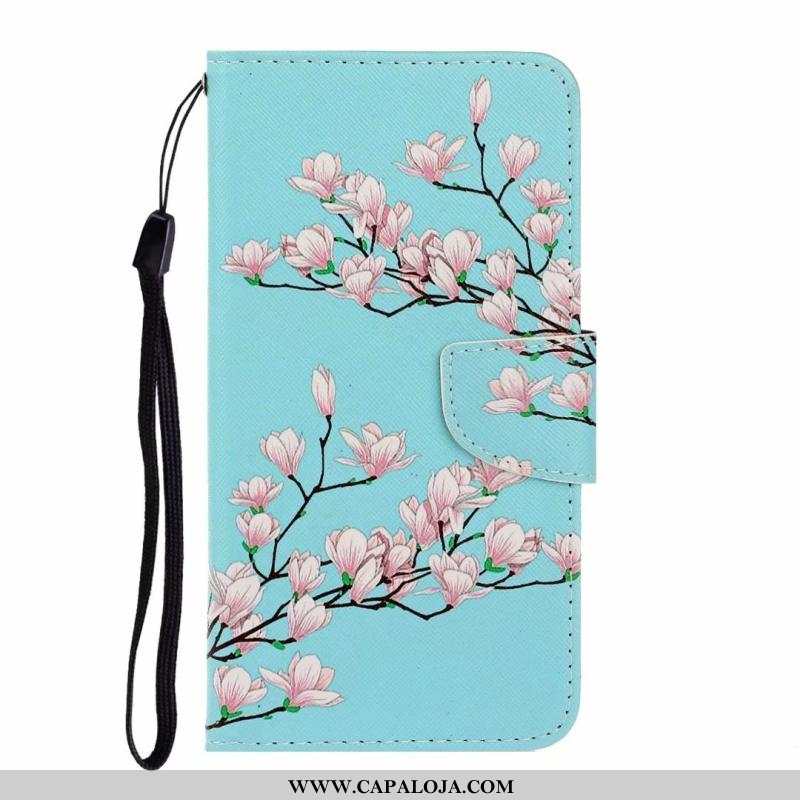 Capas Huawei Y6s Couro Feminino 2020 Azul, Capa Huawei Y6s Protetoras Baratas