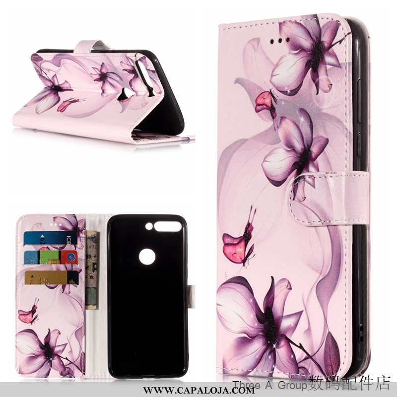 Capas Huawei Y7 2020 Couro Telemóvel Desenho Animado Cover Rosa, Capa Huawei Y7 2020 Protetoras Bara