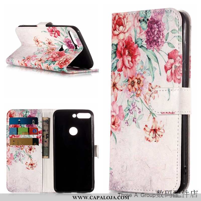 Capas Huawei Y7 2020 Couro Telemóvel Desenho Animado Cover Rosa, Capa Huawei Y7 2020 Protetoras Bara