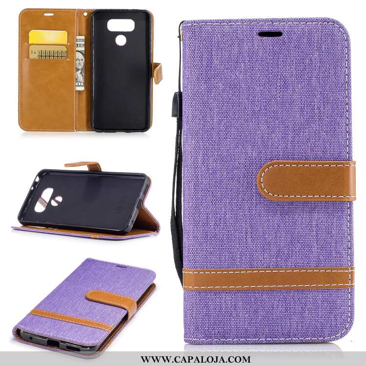 Capas Lg G6 Couro Cases Sarja Cover Roxo, Capa Lg G6 Silicone Baratas