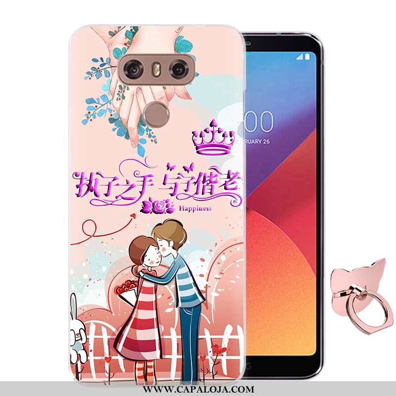 Capas Lg G6 Desenho Animado Pintado Antiqueda Protetoras Rosa, Capa Lg G6 Soft Barato