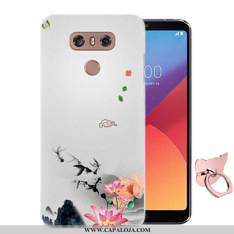 Capas Lg G6 Desenho Animado Pintado Antiqueda Protetoras Rosa, Capa Lg G6 Soft Barato