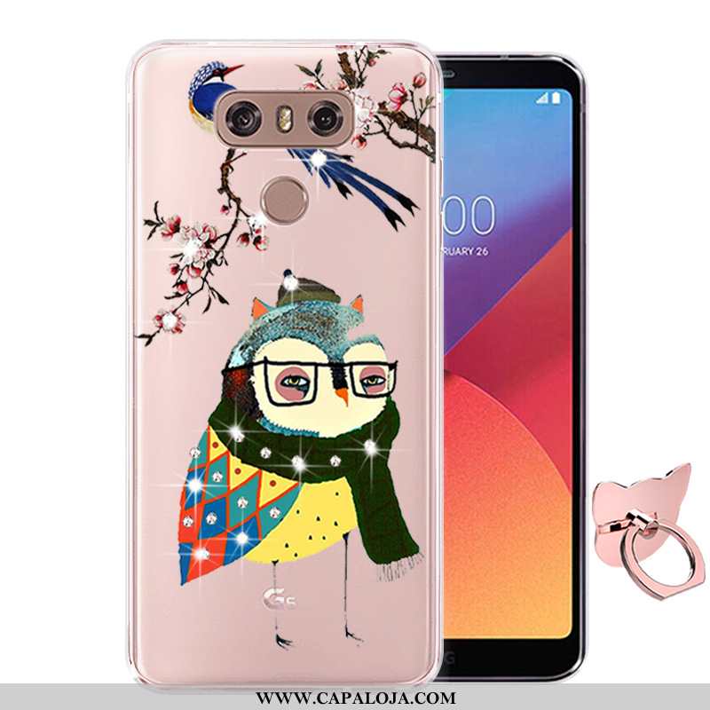 Capas Lg G6 Desenho Animado Pintado Antiqueda Protetoras Rosa, Capa Lg G6 Soft Barato