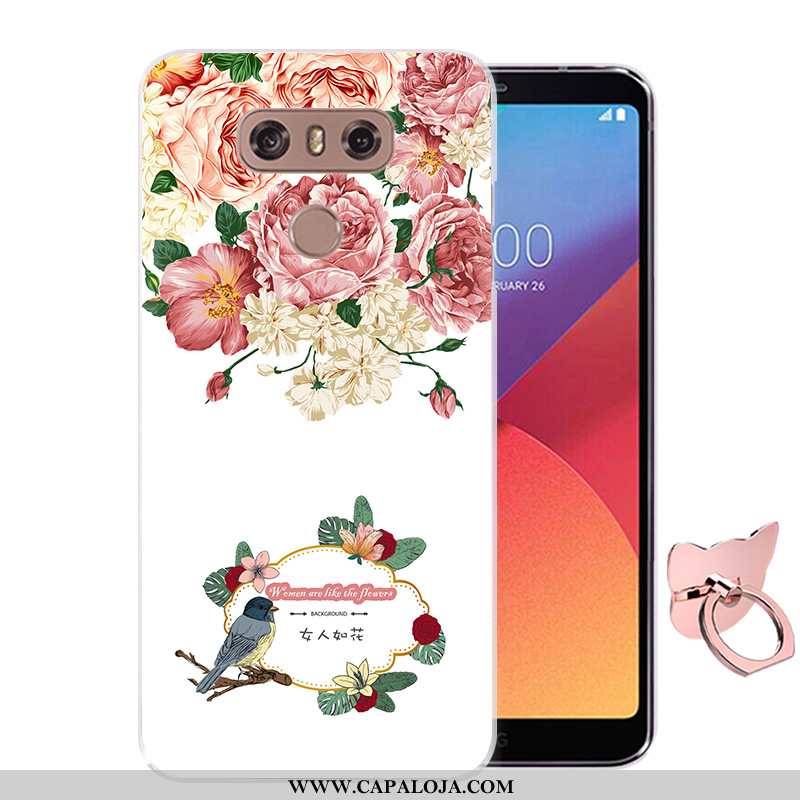 Capas Lg G6 Desenho Animado Pintado Antiqueda Protetoras Rosa, Capa Lg G6 Soft Barato