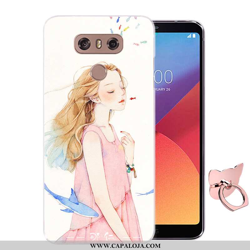 Capas Lg G6 Desenho Animado Pintado Antiqueda Protetoras Rosa, Capa Lg G6 Soft Barato