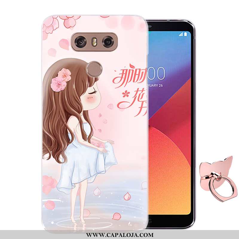 Capas Lg G6 Desenho Animado Pintado Antiqueda Protetoras Rosa, Capa Lg G6 Soft Barato