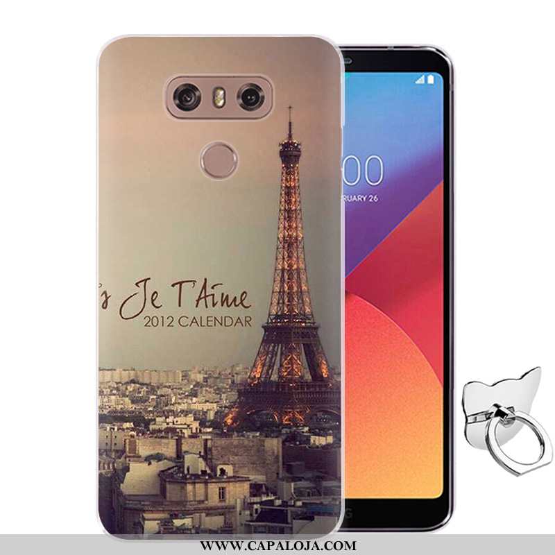 Capas Lg G6 Desenho Animado Pintado Antiqueda Protetoras Rosa, Capa Lg G6 Soft Barato