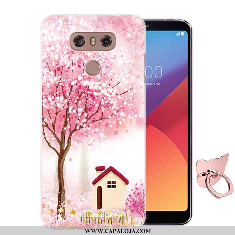 Capas Lg G6 Desenho Animado Pintado Antiqueda Protetoras Rosa, Capa Lg G6 Soft Barato