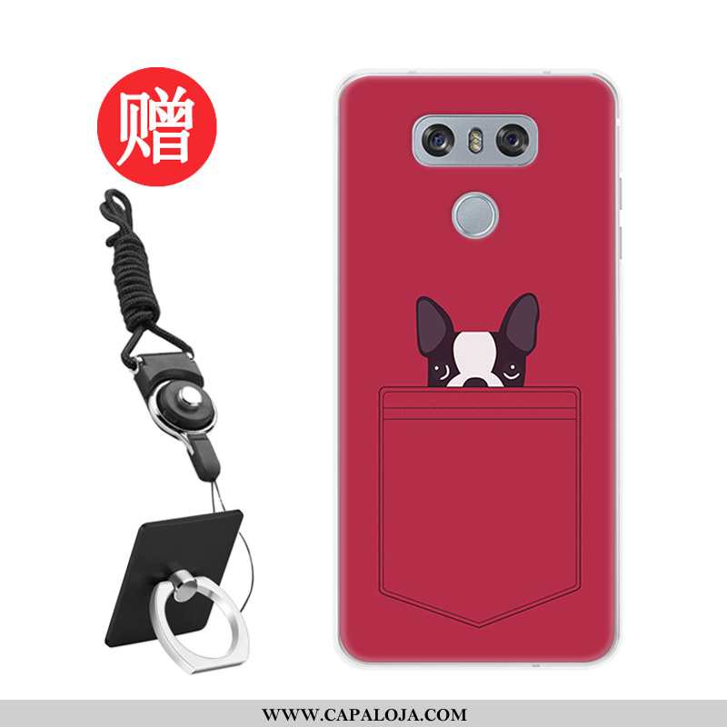 Capas Lg G6 Personalizado Vermelha Soft Aço Vermelho, Capa Lg G6 Desenho Animado Baratos