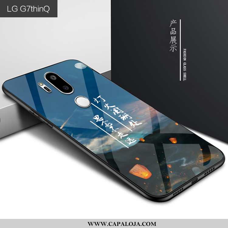 Capas Lg G7 Thinq Protetoras Telemóvel Estilosas Personalizado Azul Escuro, Capa Lg G7 Thinq Vidro B