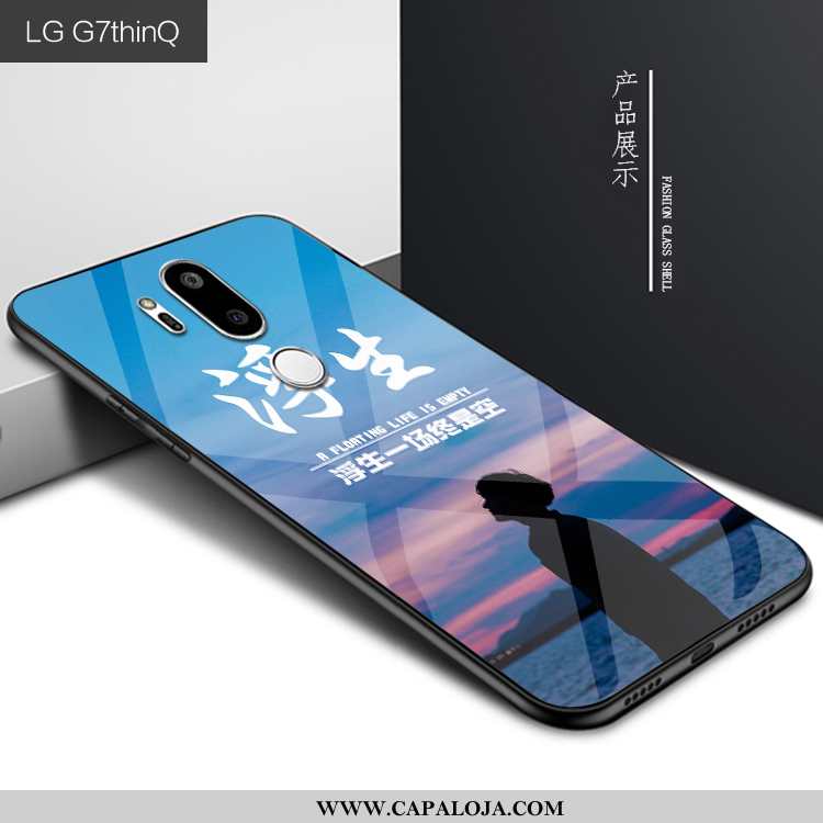 Capas Lg G7 Thinq Protetoras Telemóvel Estilosas Personalizado Azul Escuro, Capa Lg G7 Thinq Vidro B