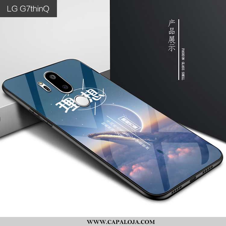 Capas Lg G7 Thinq Protetoras Telemóvel Estilosas Personalizado Azul Escuro, Capa Lg G7 Thinq Vidro B