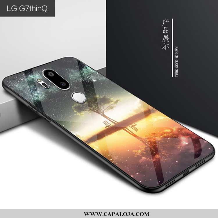 Capas Lg G7 Thinq Protetoras Telemóvel Estilosas Personalizado Azul Escuro, Capa Lg G7 Thinq Vidro B