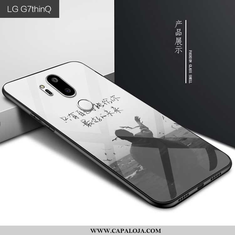 Capas Lg G7 Thinq Protetoras Telemóvel Estilosas Personalizado Azul Escuro, Capa Lg G7 Thinq Vidro B