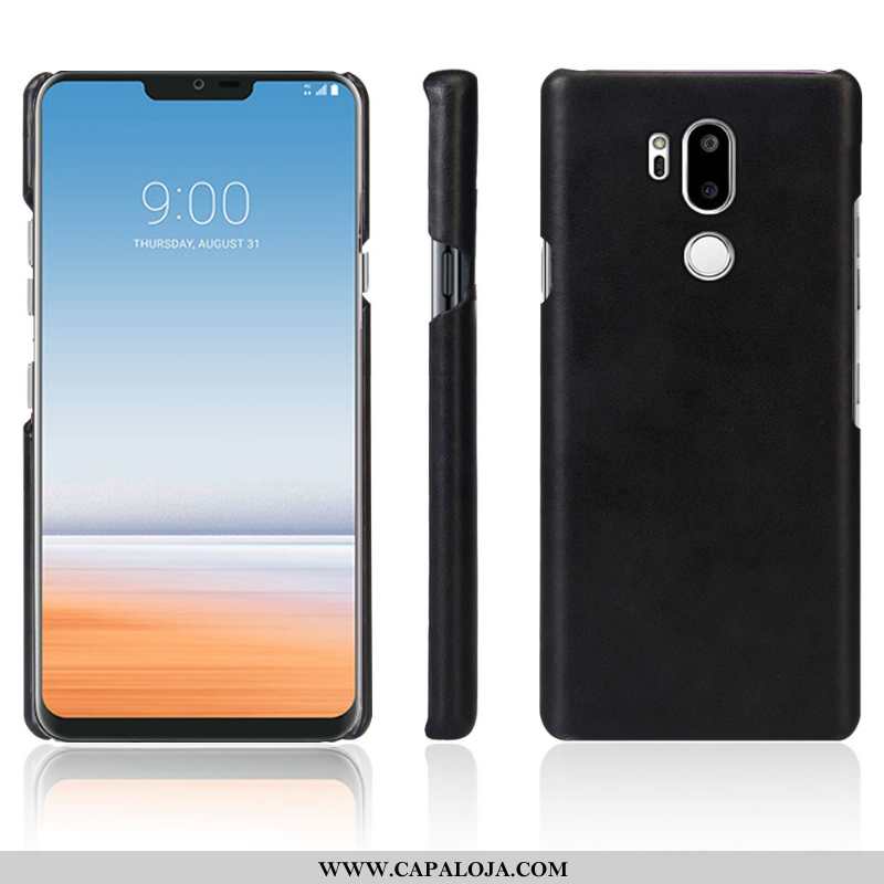 Capas Lg G7 Thinq Retro Azul Escuro Antiqueda, Capa Lg G7 Thinq Couro Baratos