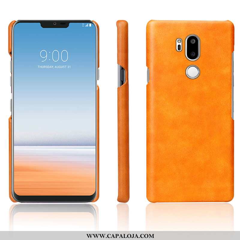 Capas Lg G7 Thinq Retro Azul Escuro Antiqueda, Capa Lg G7 Thinq Couro Baratos