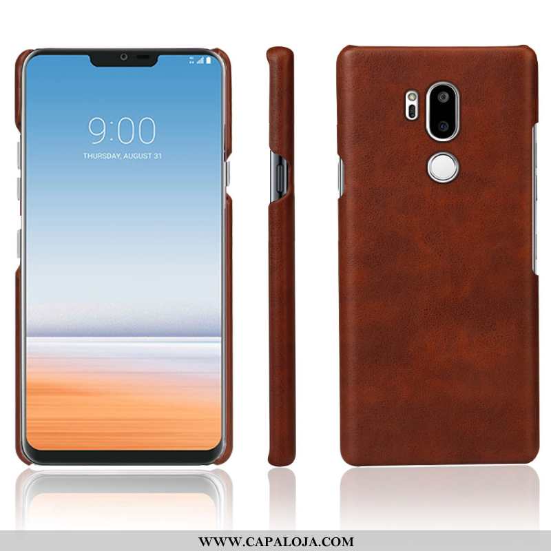 Capas Lg G7 Thinq Retro Azul Escuro Antiqueda, Capa Lg G7 Thinq Couro Baratos