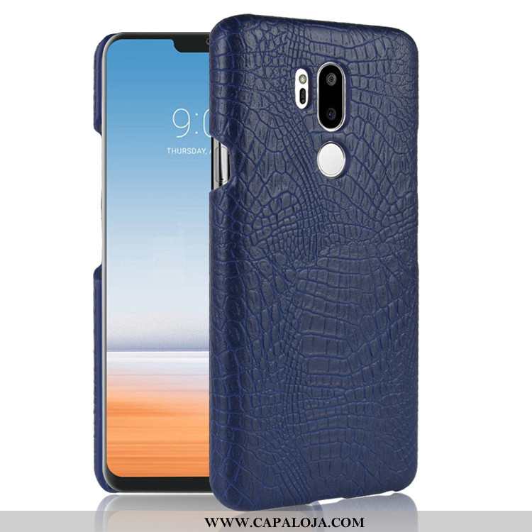 Capas Lg G7 Thinq Retro Azul Escuro Antiqueda, Capa Lg G7 Thinq Couro Baratos