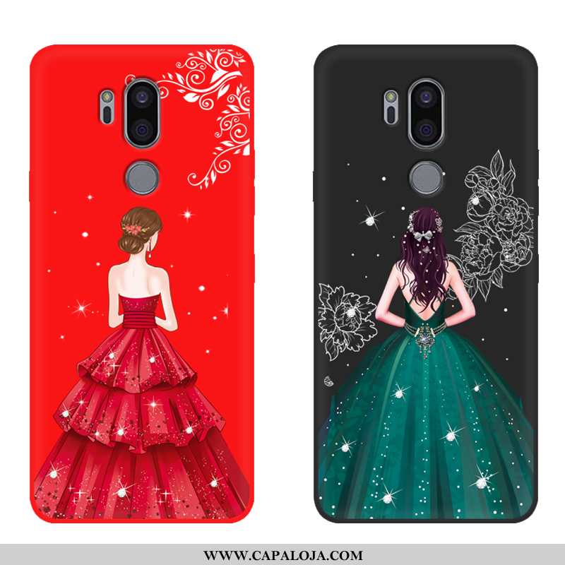 Capas Lg G7 Thinq Soft Novas Malha Telemóvel Vermelho, Capa Lg G7 Thinq Protetoras Promoção