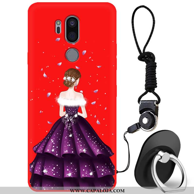 Capas Lg G7 Thinq Soft Novas Malha Telemóvel Vermelho, Capa Lg G7 Thinq Protetoras Promoção