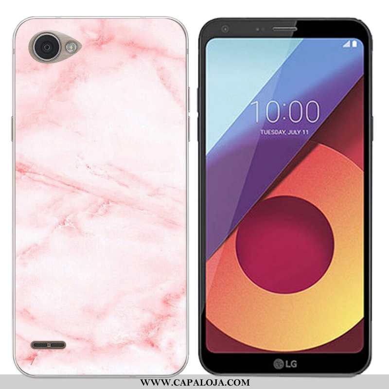 Capas Lg Q6 Criativas Marmore Cinza Pintado Preto, Capa Lg Q6 Silicone Promoção