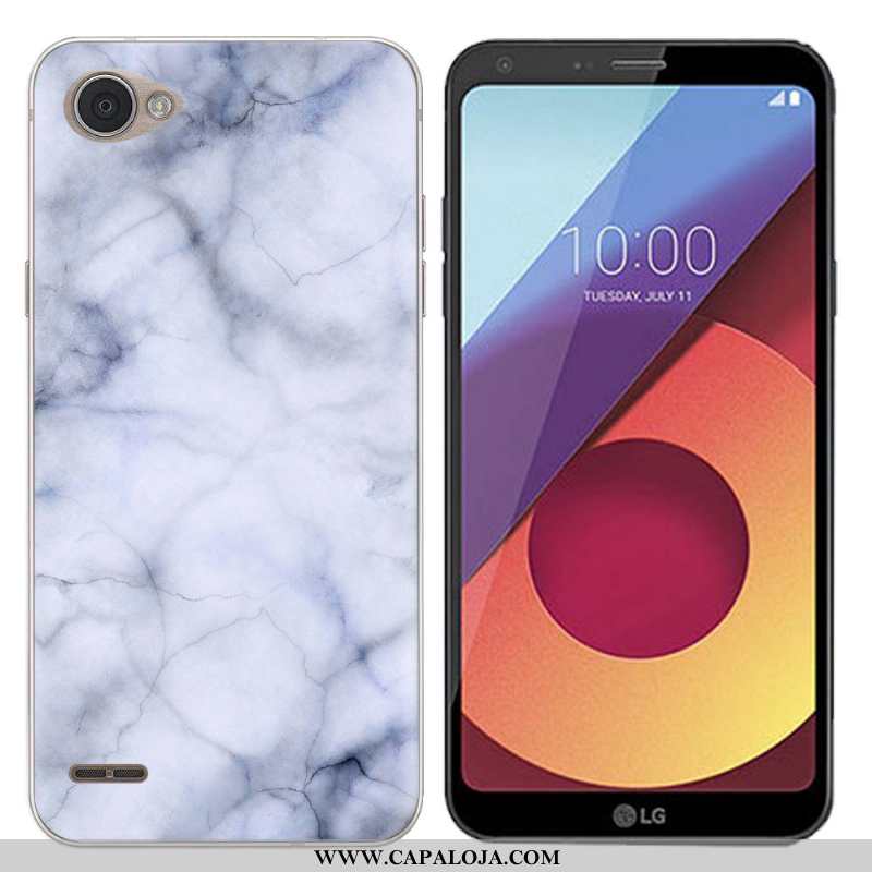 Capas Lg Q6 Criativas Marmore Cinza Pintado Preto, Capa Lg Q6 Silicone Promoção