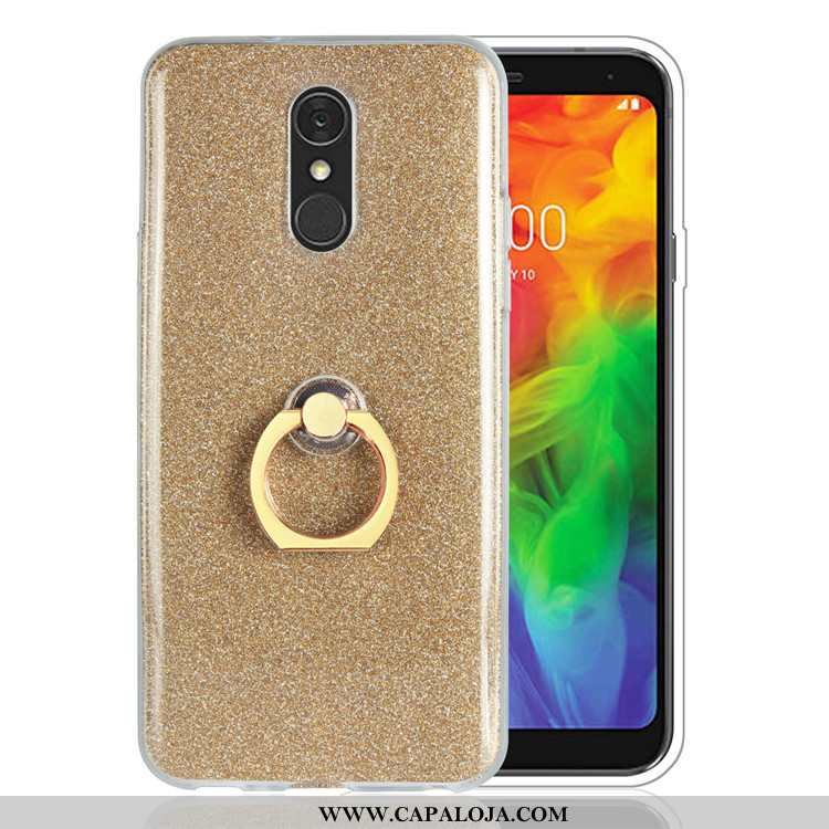 Capas Lg Q7 Silicone Telemóvel Completa Dourado, Capa Lg Q7 Soft Promoção