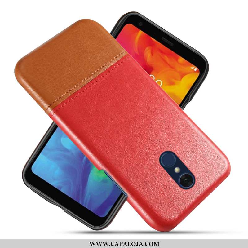 Capas Lg Q7 Slim Vermelha Protetoras Super Vermelho, Capa Lg Q7 Couro Promoção