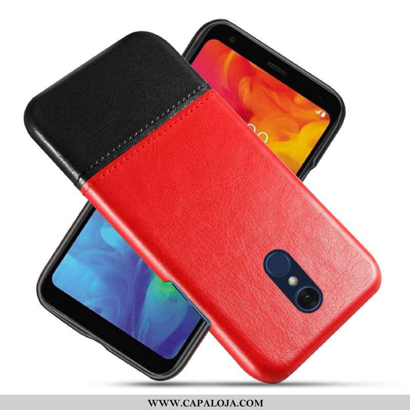 Capas Lg Q7 Slim Vermelha Protetoras Super Vermelho, Capa Lg Q7 Couro Promoção