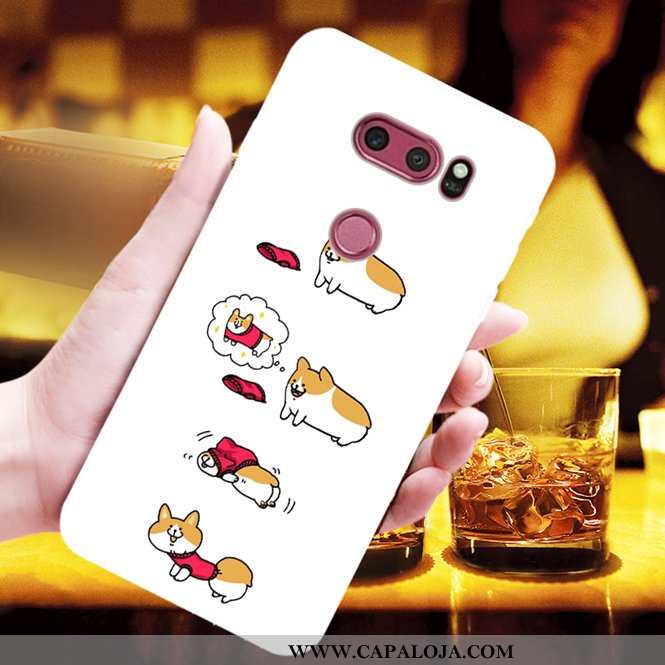 Capas Lg V30 Desenho Animado Cachorro Moda Antiqueda Amarelo, Capa Lg V30 Bonitos Baratos