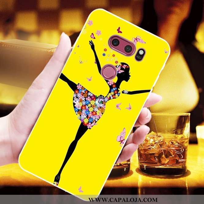 Capas Lg V30 Desenho Animado Cachorro Moda Antiqueda Amarelo, Capa Lg V30 Bonitos Baratos