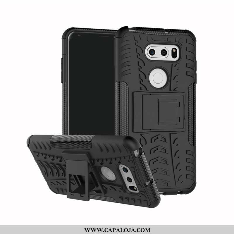 Capas Lg V30 Protetoras Criativas Suporte Preto, Capa Lg V30 Silicone Baratas