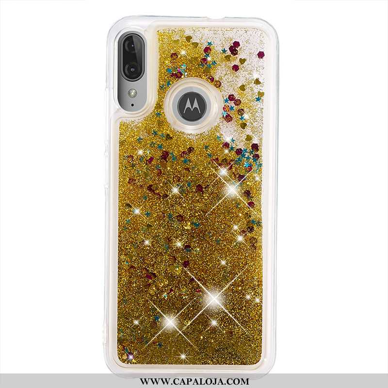 Capas Moto E6 Plus Desenho Animado Antiqueda Dourado Cases, Capa Moto E6 Plus Telemóvel Baratos