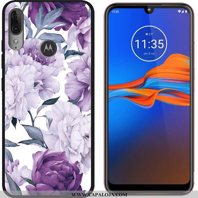 Capas Moto E6 Plus Fosco Desenho Animado Tendencia Roxo, Capa Moto E6 Plus Criativas Barato