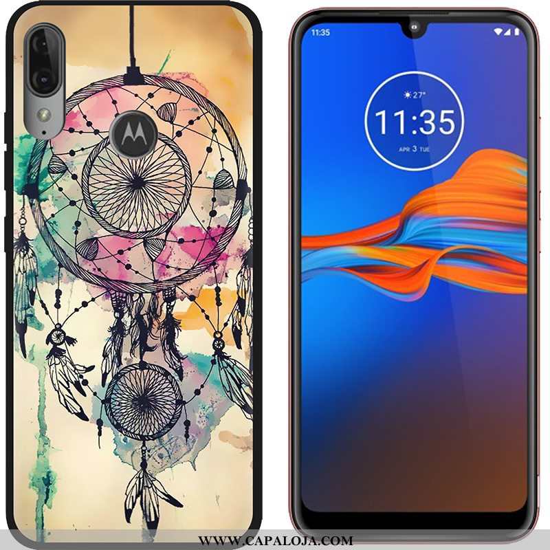 Capas Moto E6 Plus Fosco Desenho Animado Tendencia Roxo, Capa Moto E6 Plus Criativas Barato