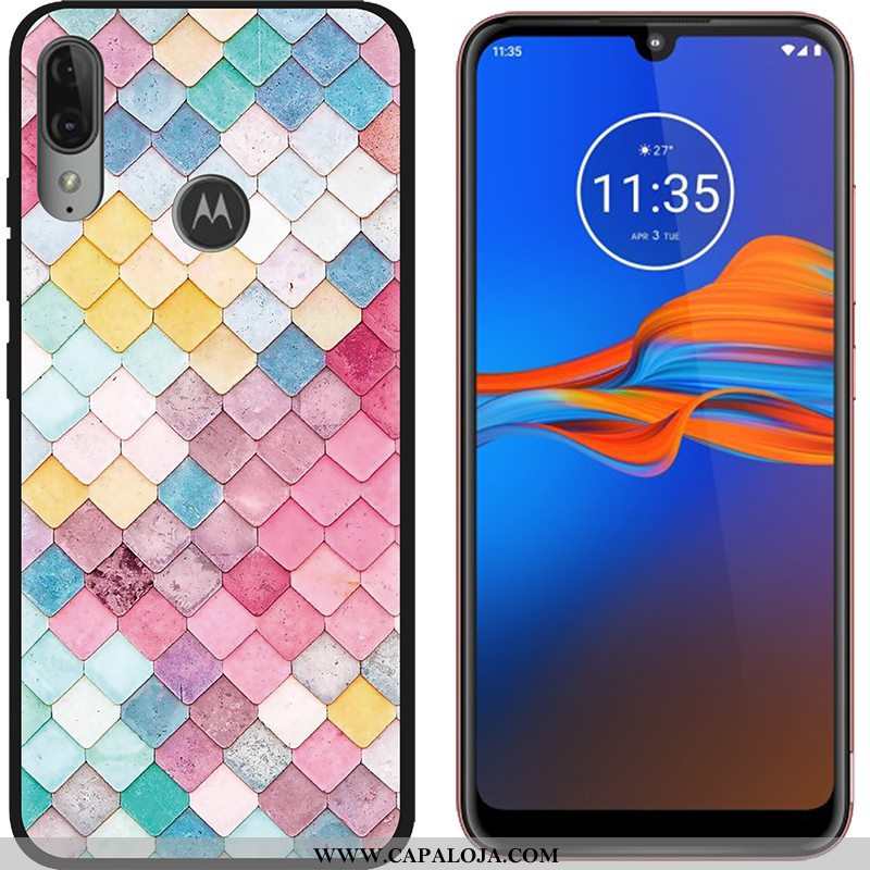 Capas Moto E6 Plus Fosco Desenho Animado Tendencia Roxo, Capa Moto E6 Plus Criativas Barato