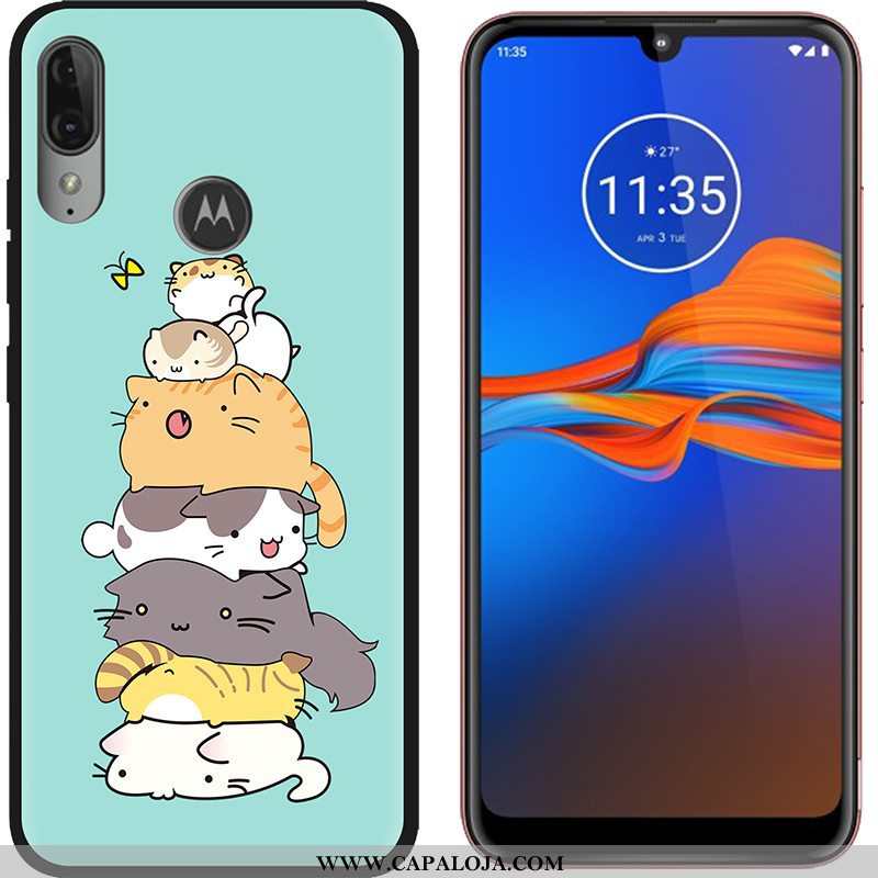 Capas Moto E6 Plus Fosco Desenho Animado Tendencia Roxo, Capa Moto E6 Plus Criativas Barato