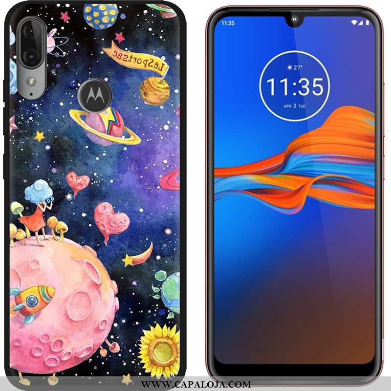 Capas Moto E6 Plus Fosco Desenho Animado Tendencia Roxo, Capa Moto E6 Plus Criativas Barato