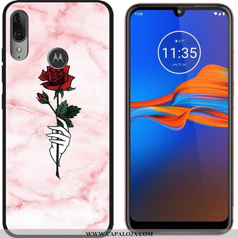 Capas Moto E6 Plus Fosco Desenho Animado Tendencia Roxo, Capa Moto E6 Plus Criativas Barato