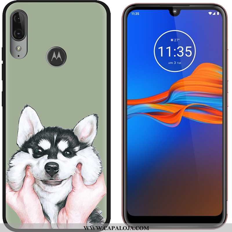 Capas Moto E6 Plus Fosco Desenho Animado Tendencia Roxo, Capa Moto E6 Plus Criativas Barato