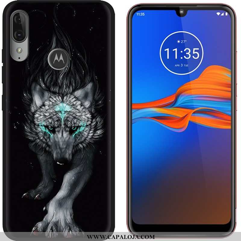 Capas Moto E6 Plus Fosco Desenho Animado Tendencia Roxo, Capa Moto E6 Plus Criativas Barato