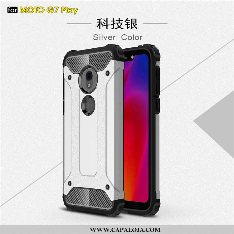 Capas Moto G7 Play Protetoras Antiqueda Completa Vermelha Vermelho, Capa Moto G7 Play Cases Barato