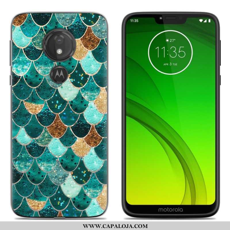 Capas Moto G7 Play Soft Desenho Animado Completa Cases Verde, Capa Moto G7 Play Protetoras Promoção