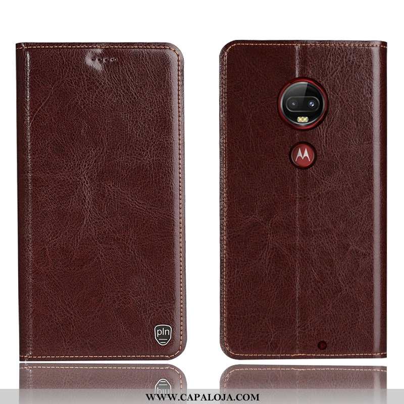 Capas Moto G7 Plus Protetoras Antiqueda Cover Completa Vermelho, Capa Moto G7 Plus Couro Legitimo Co